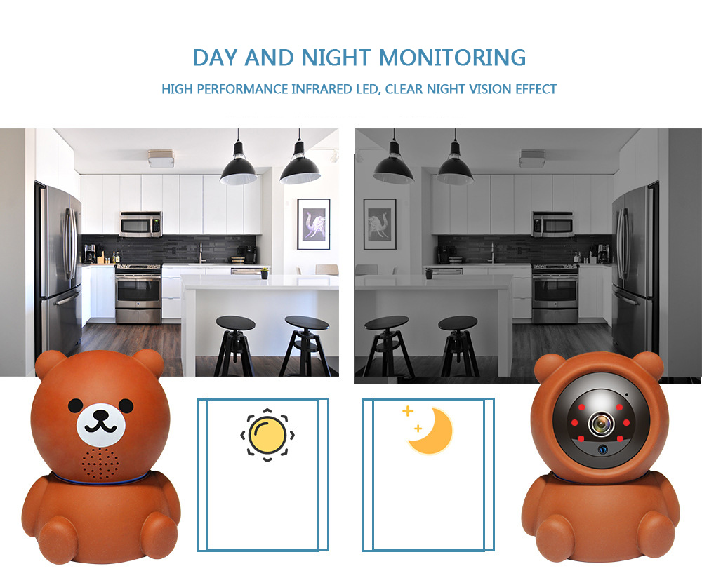 Bear smart remote wifi wireless camera wireless monitor HD camera